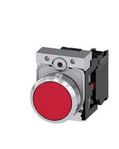 Red NC button siemens 3SU11000AB201CA0